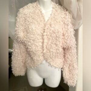 Fluffy sweater light jacket